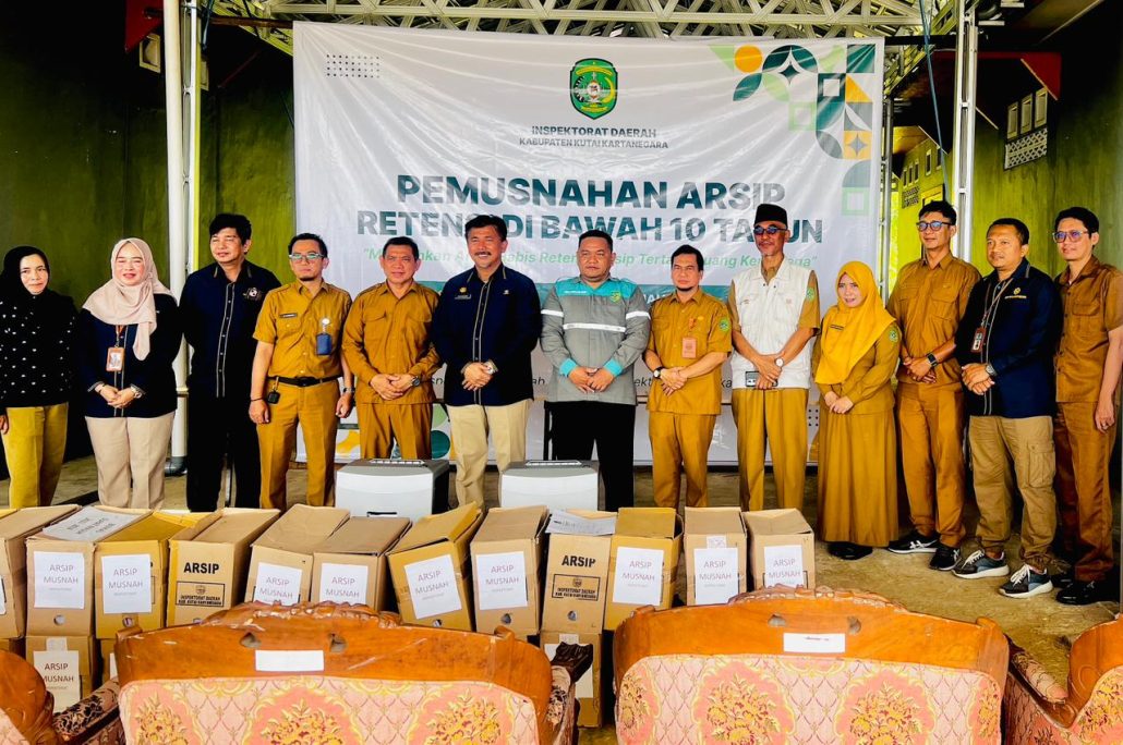 pemusnahan arsip retensi dibawah 10 tahun di kantor Inspektorat